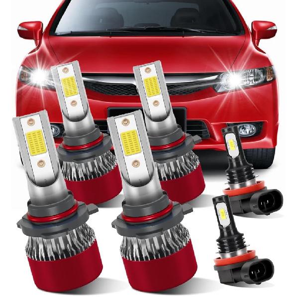 

Bulbs Fit for Honda Civic 2006 2007 2008 2006 2007 2008 2009 2010 2011 2012 2013 9005 High Beam 9006 Low Beam H11 Fog Light Bulbs 6PCS/1PACK
