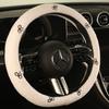 Car Steering Wheel Cover Winter Short Plush Cute Non-Slip Sweat-Absorbent Car Handlebar Cover New Style Wear-Resistant and Warm Fleece-Lined