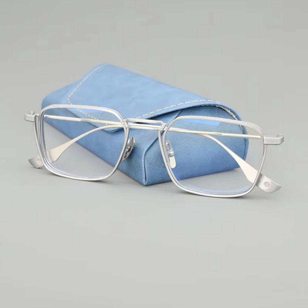 Metal Frame Anti Blue Light Glasses Square Frame Optical Eyeglasses Men's Eyewear  Reading