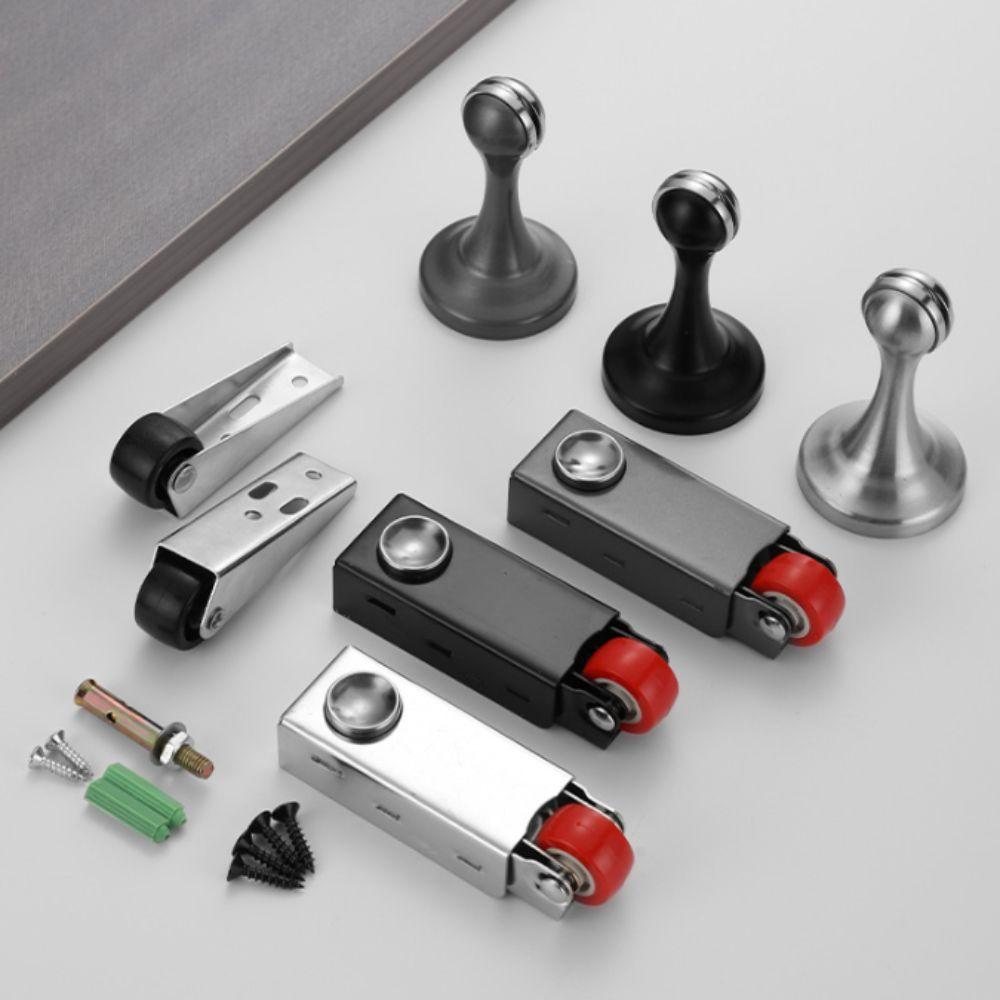 Anti Sagging Door Stop Pulley Silent Fixed Roller Directional Sliding Glass Door Office Use
