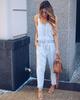 European & American Waist-Slimming Fashion Jeans Jumpsuit
