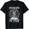 Reading Is Fun Book Reader Halloween Goat Tee T-Shirt S-3XL