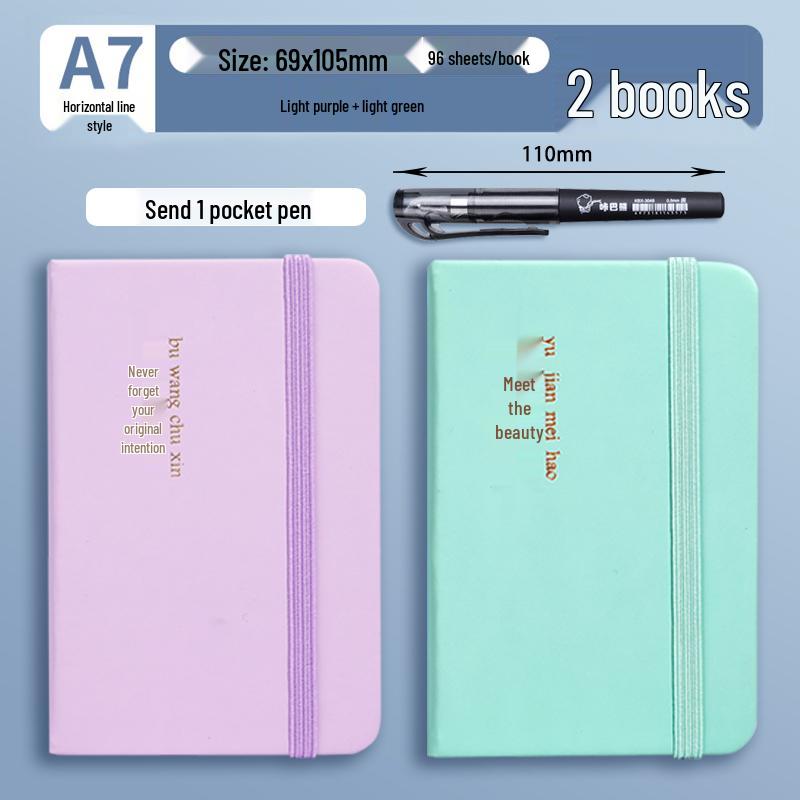 A7 Mini Pocket Notebook - Portable, Simple Style, High Value Memo Pad