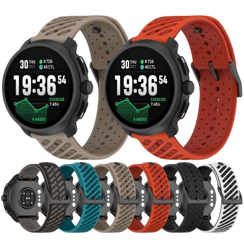 Strong Silicone Sport Straps 22mm Adjustable Replacement Band with Ventilation Holes Waterproof Sports Straps for Race2