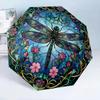 Dragonfly Artwork Design 8-Frame for Travel, Camping, Casual Lightweight Portable Umbrella, Essential for Every Family Holidays Birthday Gift