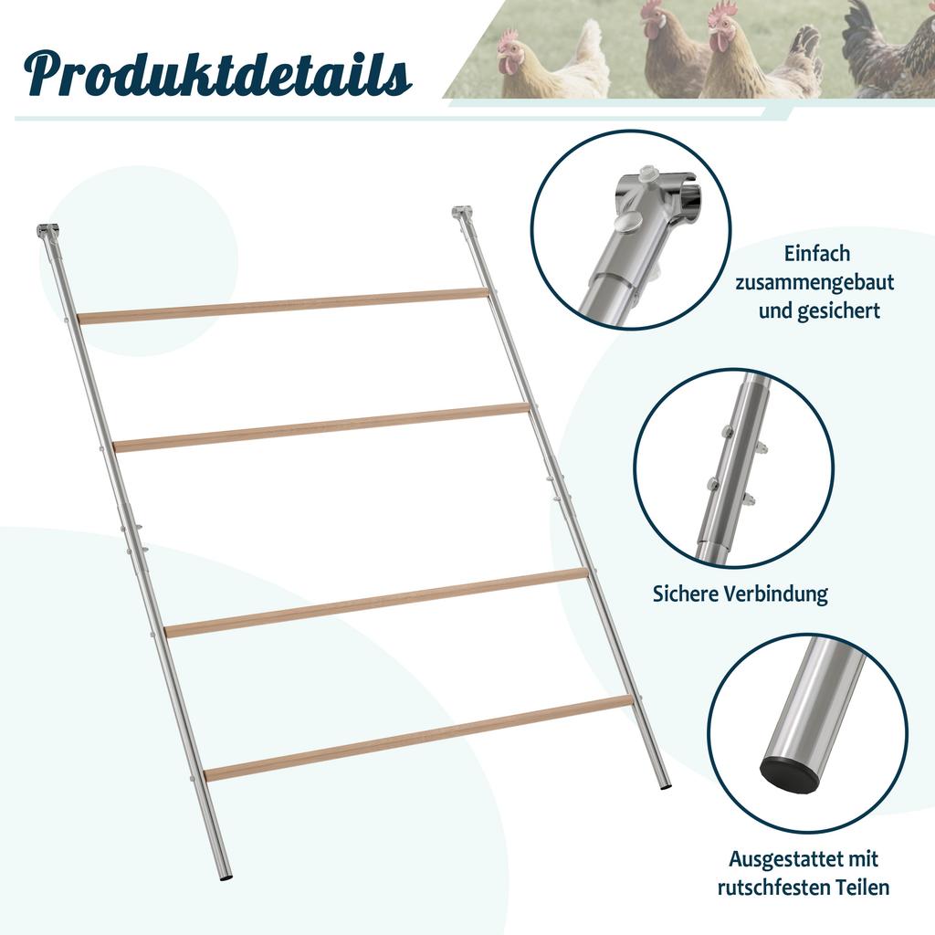 Robust Chicken Coop with Run & Ladder - Secure, Weatherproof & Easy-Clean Habitat for Poultry, Birds & Small Animals