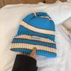 Hat Style Versatile Minimalist Retro Stripes Womens Warm Hatsbeanie Knitted
