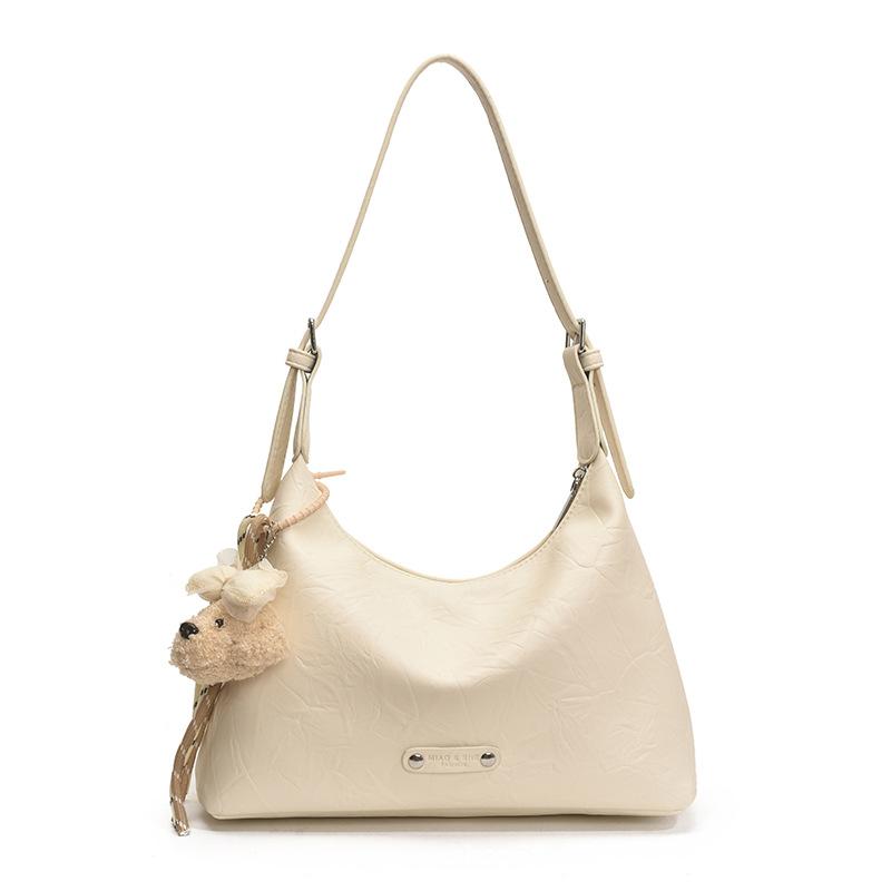 Simple casual large-capacity bag women's 2025 new students commute to work practical soft-sided shoulder bag tide