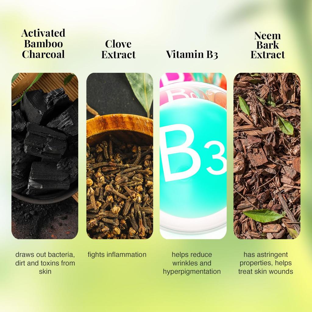 VLCC Activated Bamboo Charcoal Facial Kit 60g Pack of 1 for Purified Balanced Glowing Skin Care