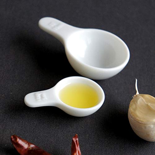 LOLO | Measuring Spoon | Teaspoon | 5ml | Made In Japan | Ceramic | Porcelain | White | White Porcelain |