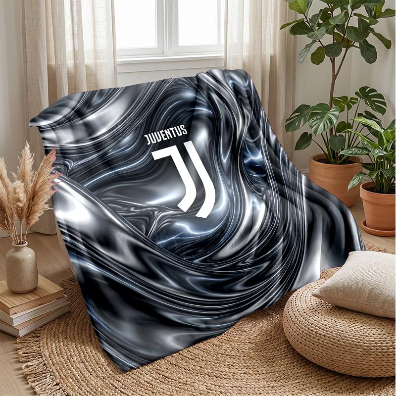 Juventus FC Themen-Decke Weiche Flanell-Decke Plüsch-Überwurf Gemütliche Sofa-Bett-Decke für Wohnkultur