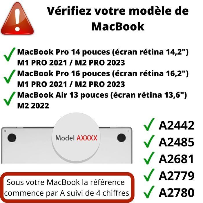 Protection clavier - Phonillico - MacBook Pro 14/16 &amp; Air 13 - Silicone transparent - AZERTY EU