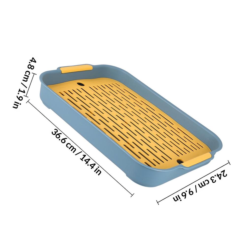 1Pcs Double Layer Drain Tray Premium PP Plastic Dish Drainer Cup Dryer Rack Kitchen Filter Tray for Home Restaurant Use