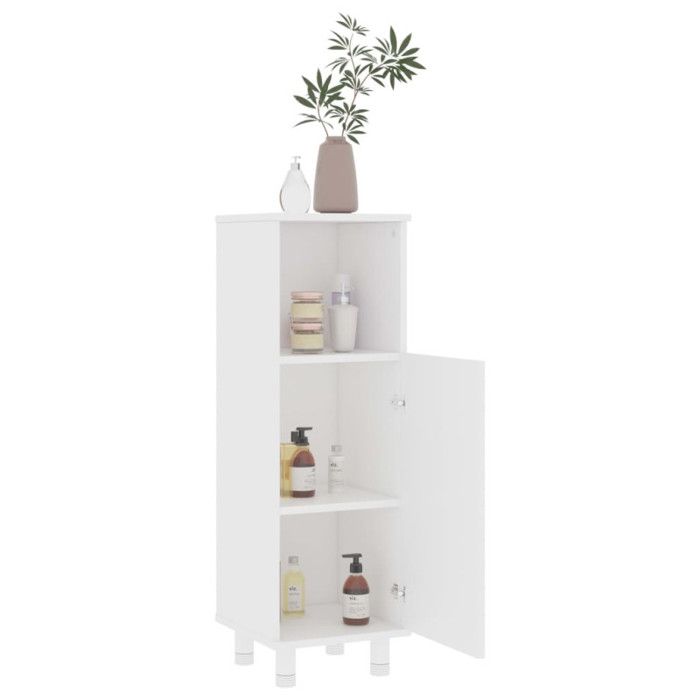 VidaXL Armoire de salle de bain, Blanc 30x30x95 cm Aggloméré