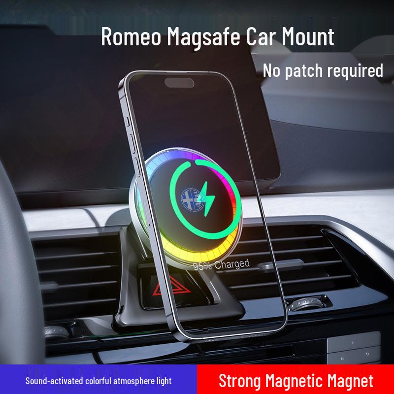 Romeo SUV/Coupe Magnetic Wireless Charger with LED Ambient Light for Apple Phones