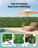 Artificial Plant Wall, 12PCS 50.8 X 50.8 Cm Artificial Boxwood Panels, Sun Protection Greenery Backdrop Privacy Hedge Fence, Fake Grass Wall Screen