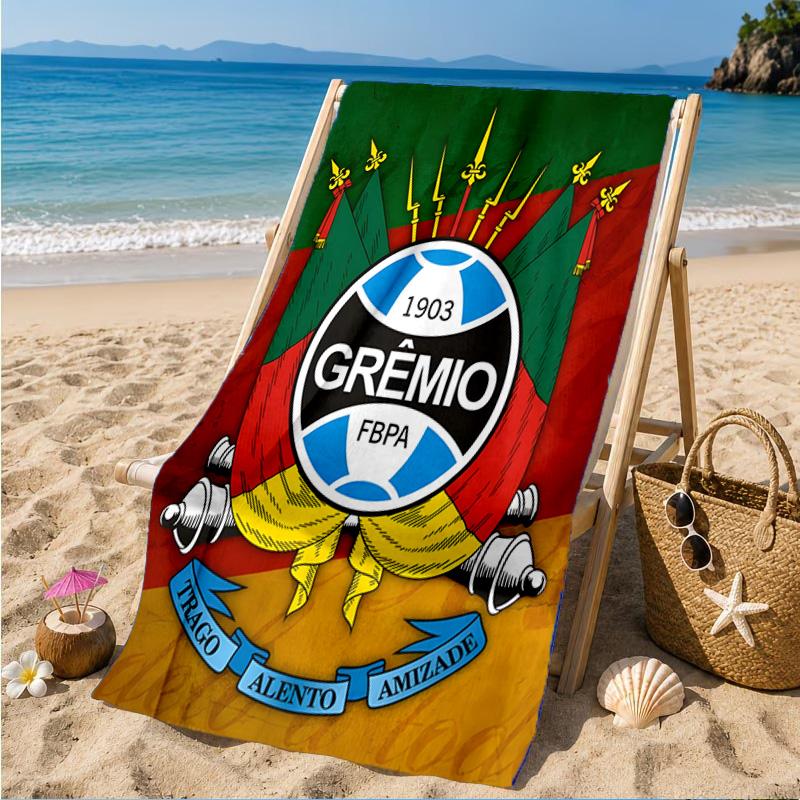 Fc 1903 Emblem Printed Microfiber Beach Towel, Soft And Absorbent, Quick-Dry, Ideal for Summer Travel, Beach Essential, Swimming Pool