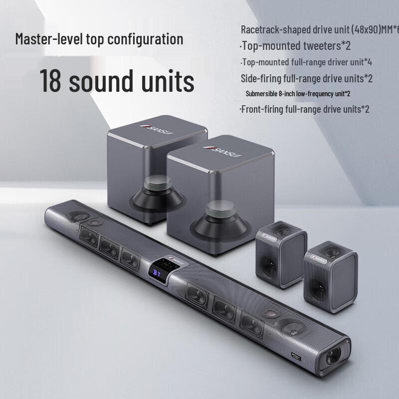 SANSUI DV-99C Dolby Atmos KTV Soundbar Home Theater System