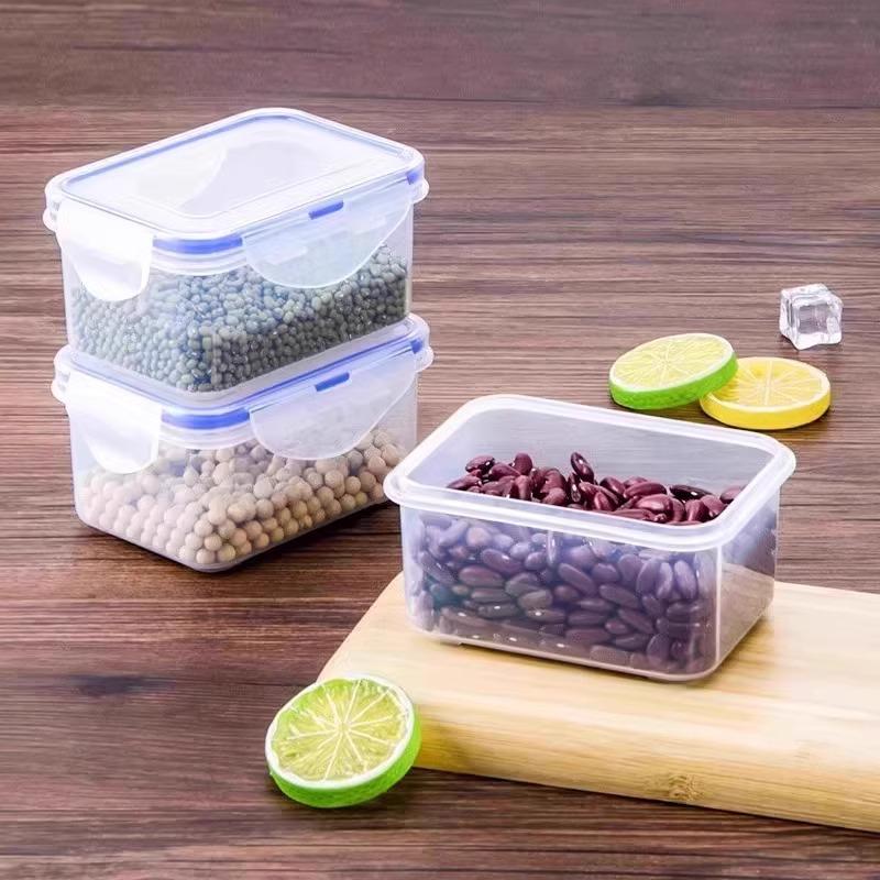 Kitchen Refrigerator Rectangular Thickened Microwave Heat-resistant Lunch Box Vegetables and Fruits Frozen Sealed Preservation Box