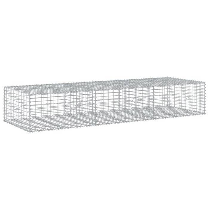 VidaXL Panier gabion avec couvercle 300x100x50 cm fer galvanisé, mur en gabion, mur de soutènement en gabion, clôture en 3295180