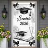 Klasse von 2026 Banner Champagnerglas Abschlussjahr Hintergrund Abschlussbanner Elegantes Design für Abschlussfoto-Shooting