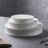 White Ceramic Disc High End Restaurant Dessert Plate Round Cold Dish Plate Pre Dinner Appetizer Plates Tableware Dinner Plates