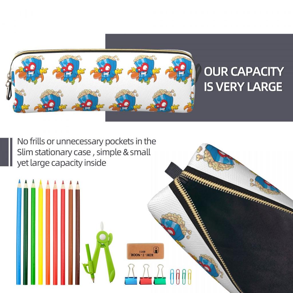 Fashion Super Zings Pencil Cases Funny Superzings Pencilcases Pen for Girls Boys Capacity Bag School Supplies Gifts Stationery