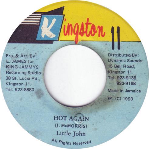 

7inch Record LITTLE JOHN Hot Again NONE KINGSTON 11 1993 Jamaica Reggae Ska Dub Used