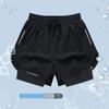 (M-6XL)2 in 1 Quick Dry Sports Shorts Men Basketball Racing Marathon Running Fitness Shorts Anti-Exposed Swim Trunks BB318