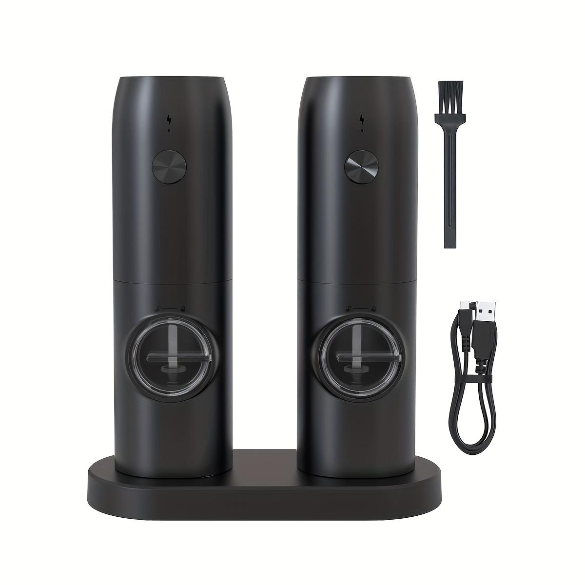 

Электрическая мельница из 2 частей с зарядным устройством, автоматическая мельница для перца, зарядка через USB, регулируемая толщина, возможность перезарядки, автоматическая мельница со светодиодной подсветкой 2