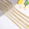 5/10Yard Gold Silver Lace Net Trim Ribbon Curve Lace Fabric Sewing Centipede Braided Lace Wedding DIY Clothes Craft Accessories