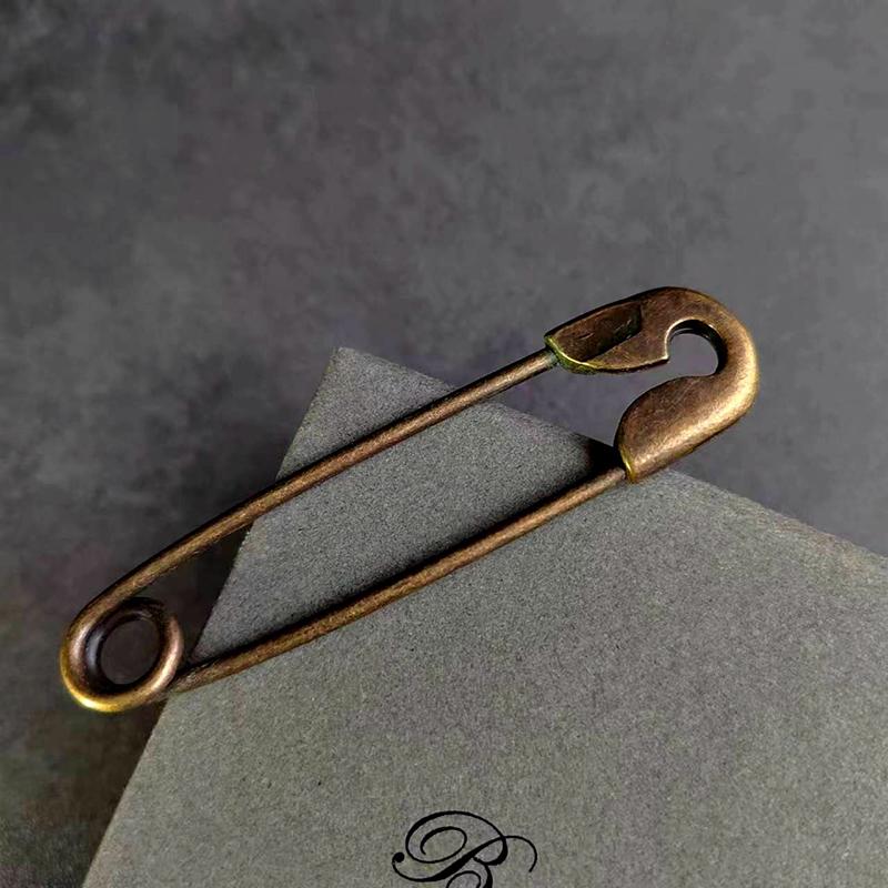 Retro Bronze Große Nadeln Für Kleidung Glattes Metall Sicherheitsnadeln Jeans Kleid Schal Verstellbare Nadeln gray