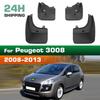 4PCS Car Mud Flaps Splash Guards Mudguards Car Mud Flaps Compatible with Peugeot 3008 2008 2009 2010 2011 2012 2013