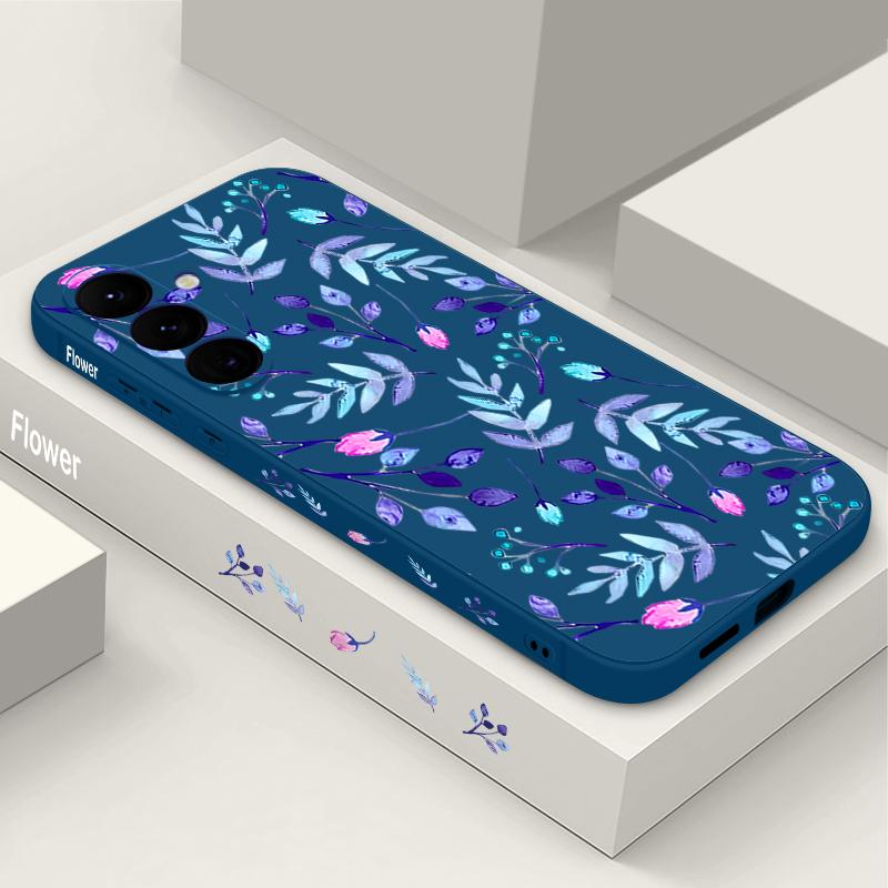 Custodia Laccetto con Stampa Foglie Colorate Per Samsung Galaxy S25 Ultra S24 S23 S22 Plus S21 FE A15 A16 A35 A36 A54 A55 A56 5G Custodia in TPU Silicone Antiurto