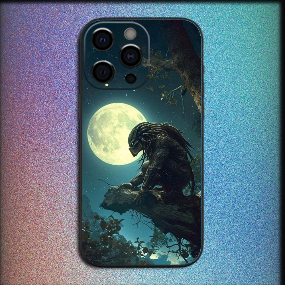 

Cool Predator Phone Case For iPhone 16,15,14,13,12,11,Pro,X,XS,Max,XR,Plus,Mini Soft Black Cover iPhone11