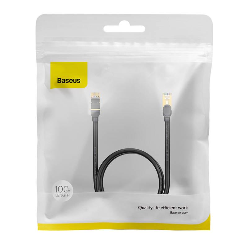Kabel Sieciowy Baseus Ethernet Rj45, 10Gbps, 1M (Czarny)