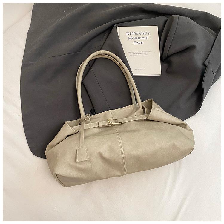 Large-capacity bag women's leisure 2025 summer new simple foreign style shoulder armpit bag commuter tote bag