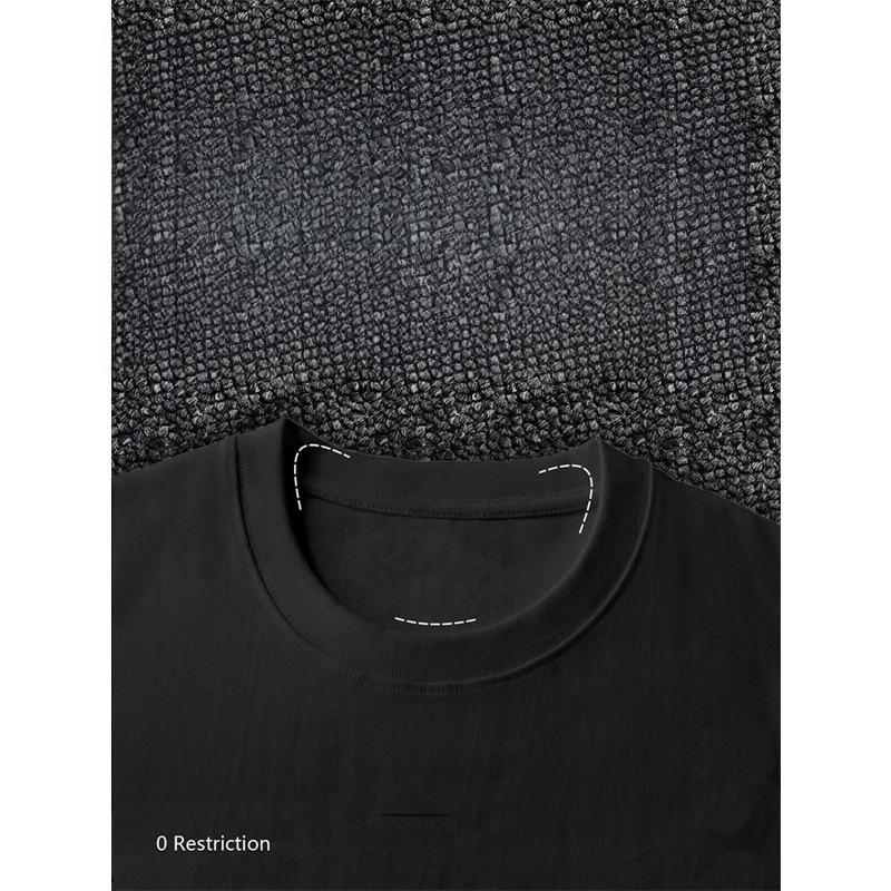 European Size Men'S White Russian Cyrillic Text Print T-Shirt - Black & Red Graphic Streetwear Tee, Regular Fit Crew Neck Short Sleeve, All-Season