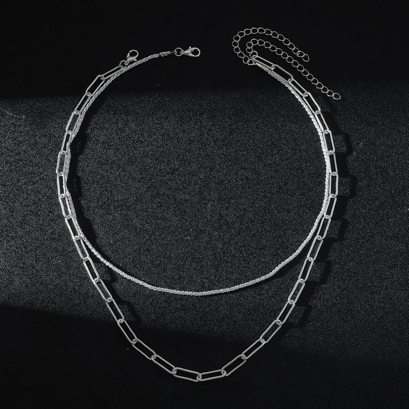 European & American Fashion Double-Layer Hip Hop Starry Sky Necklace Set