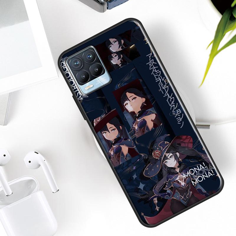 Genshin impact Mona Case For Realme 15 12 11 13 14 Pro Plus C65 C67 C61 C53 C55 C51 C25 C63 C71 C75 GT6 GT7 Pro