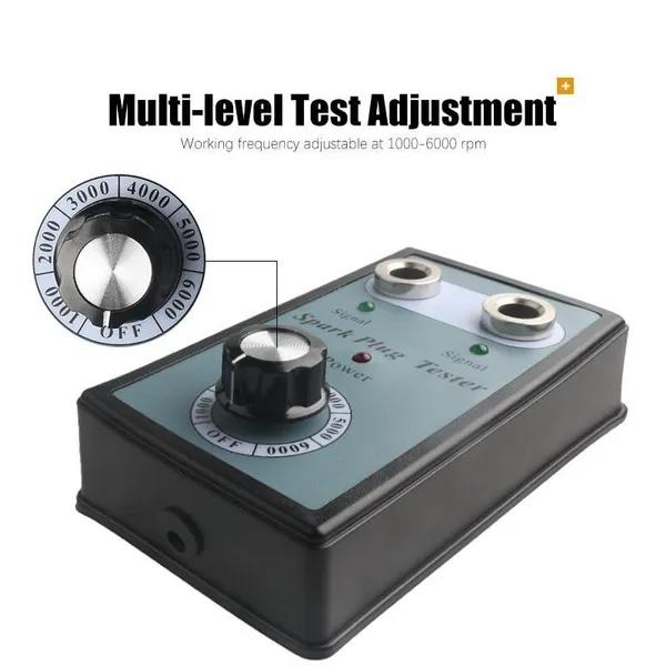 Tester per candele di accensione per auto con rilevatore a doppio foro regolabile Analizzatore per candele di accensione