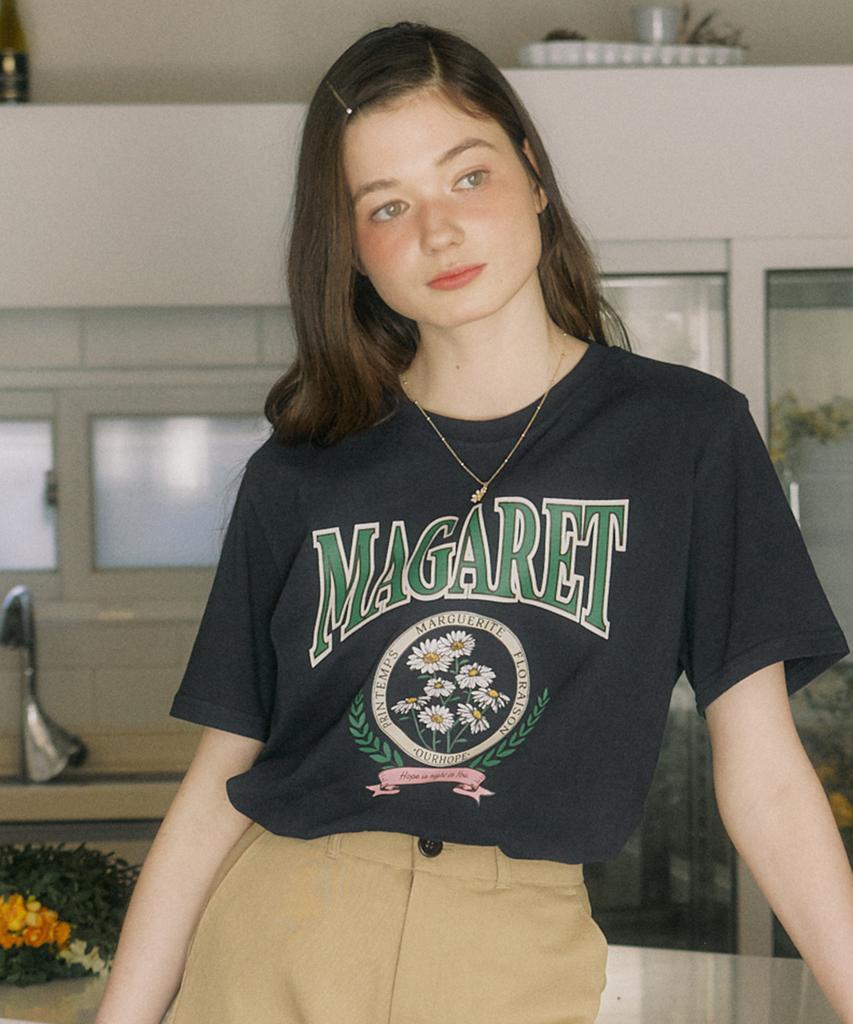 OURHOPE Margaret Artwork T-Shirt - Navy