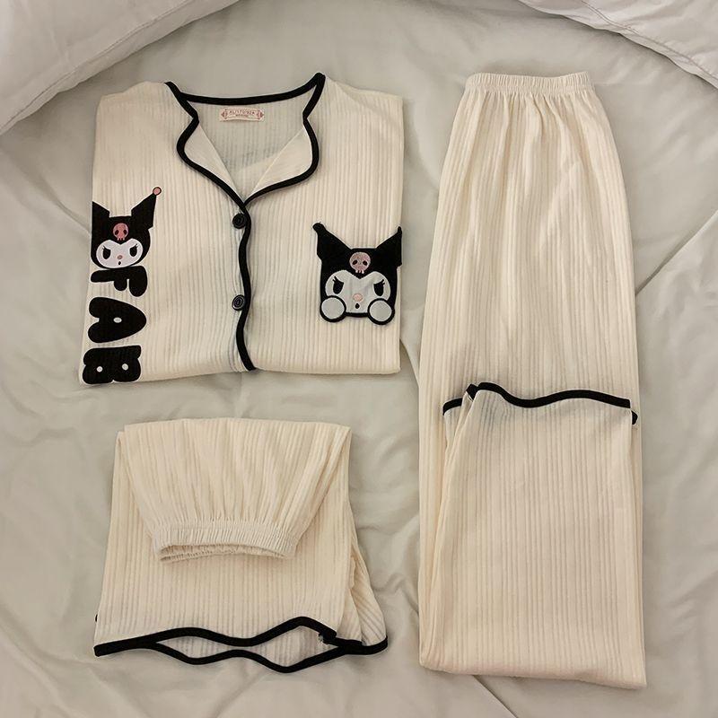 Pajama Girl Summer Casual Loose Short Sleeve Sleepwear Set For Home And Lounge