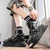Klobiger Sneaker Herren Designer Weiche Sohle Board Schuhe Mode Lässig Leder Stoff Atmungsaktiv Höhe Erhöht Plateau Sportschuhe