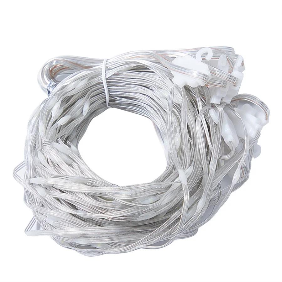3X3M 300 LED PVC Waterfall Curtain Fairy Light Meteor Shower Rain String Light Water Flow Icicle Light For Wedding Party Decor