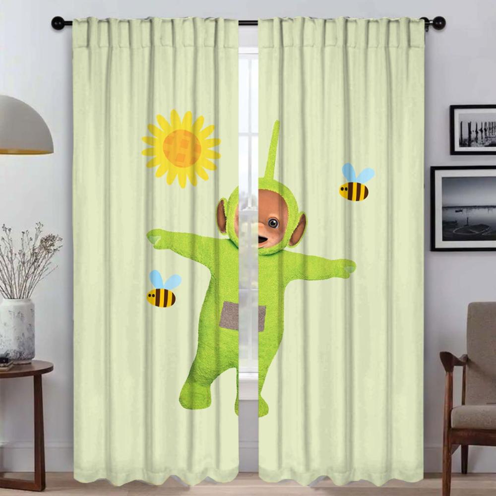 Blackout Curtain for Room 2 Panel Teletubbies Curtains for Bedroom Partition Home Interior Curtains Halloween Decoration Living