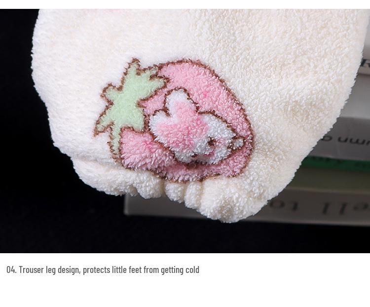 Infant Girls' Flannel Pajama Set - Autumn/Winter Toddler Homewear, Two-Piece