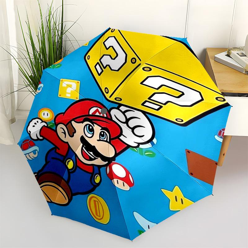 

Super Mario Themed Automatic Opening and Closing Umbrella, Compact Travel Umbrella, Lightweight and Portable, Suitable for Beach Commuting B