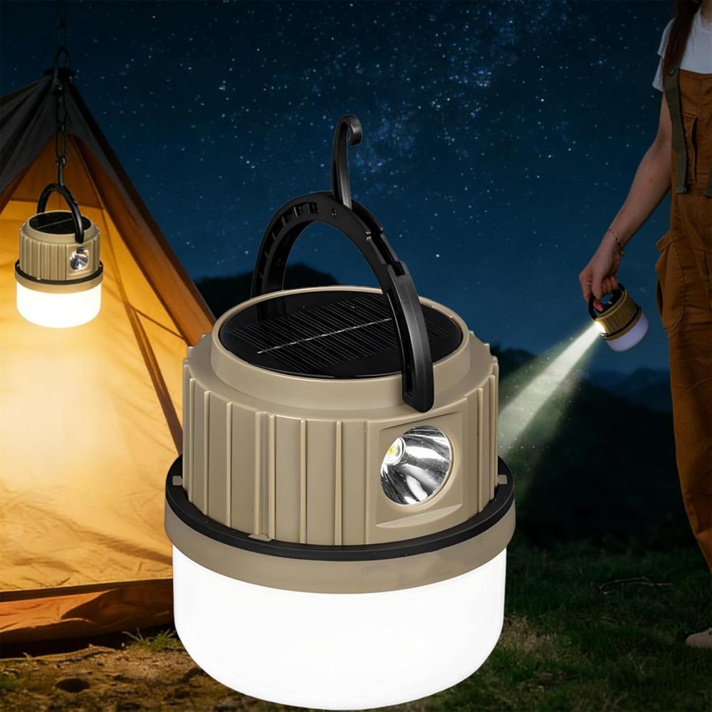 Multifunctional Camping Light, Retractable Camping Light, Portable Ultralight Rechargeable Ambient Pendant Light, Solar Powered.