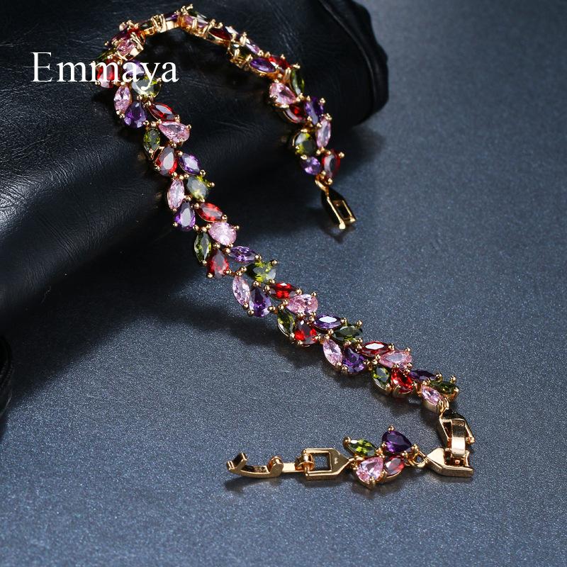 Fashion Colorful Zircon Bracelet Series for Women, Micro Paved Zircon Luxury Jewelry